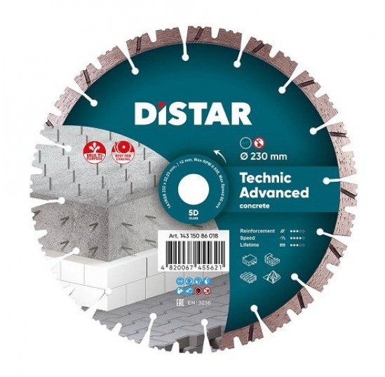 Диск алмазний відрізний Di-Star 1A1RSS-C3 Technic Advanced 230х22,23 мм 14315086018