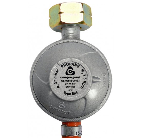 Шланг газовий з редуктором VOREL 1.5м (99671)