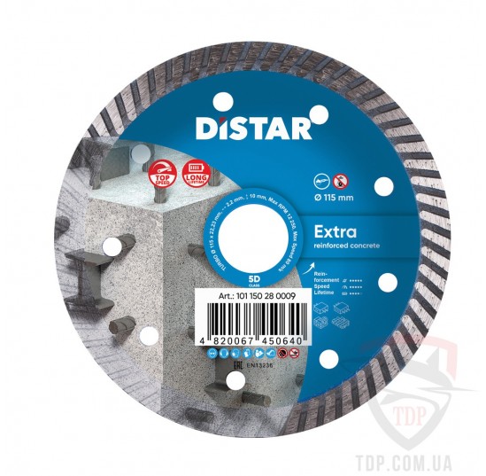 Алмазний відрізний диск Distar Turbo Extra 115x2.2x8x22.23