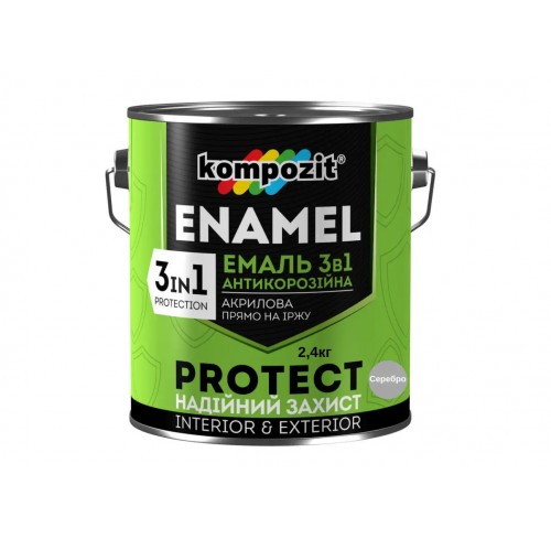 Емаль антикор. 3в1 Композит PROTECT графіт  2,7кг