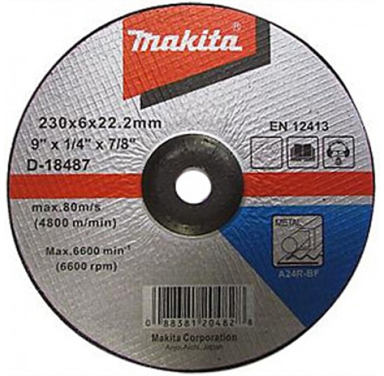  Шліфувальний диск по металу 230х6 24R Makita (D-18487)      