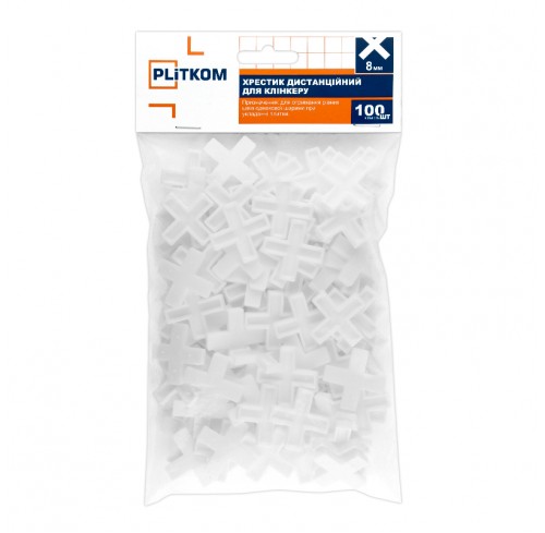 Хрестик 8мм 100шт Plitkom (1112000)