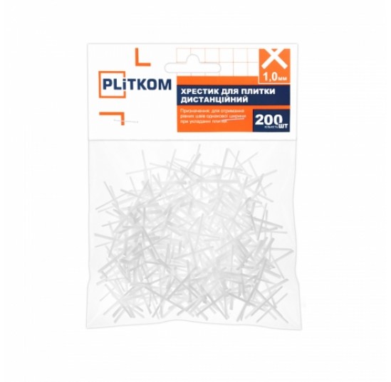 Хрестики 1,0 мм 200шт Plitkom (1110800)