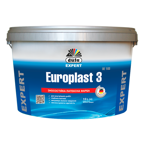 Фарба латексна Europlast 3 DE 103 10л