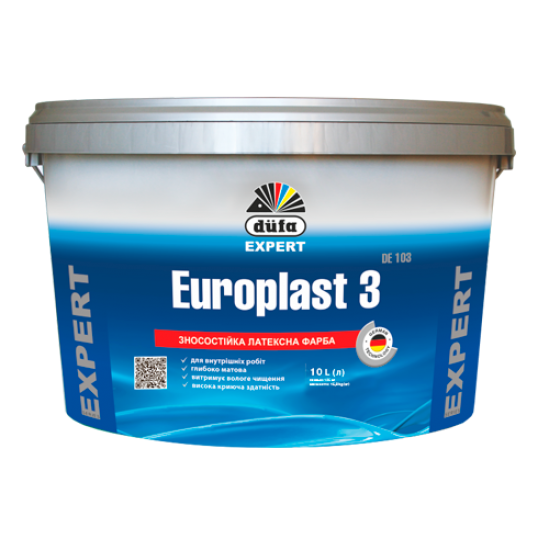 Фарба латексна Europlast 3 DE 103 10л