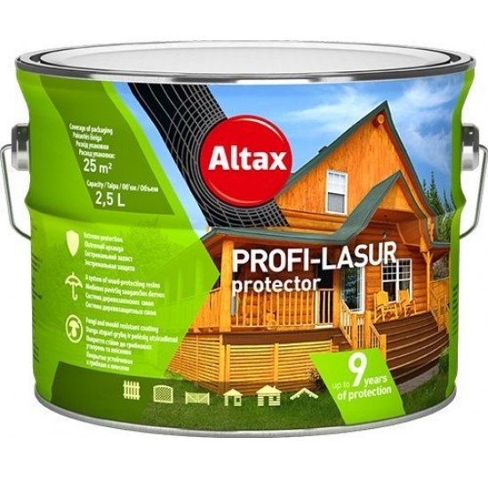 Лазур PROFI LASUR protector 2,5л білий
