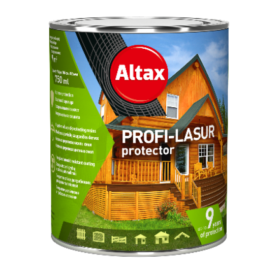 Лазур PROFI LASUR protector 0,75л тік