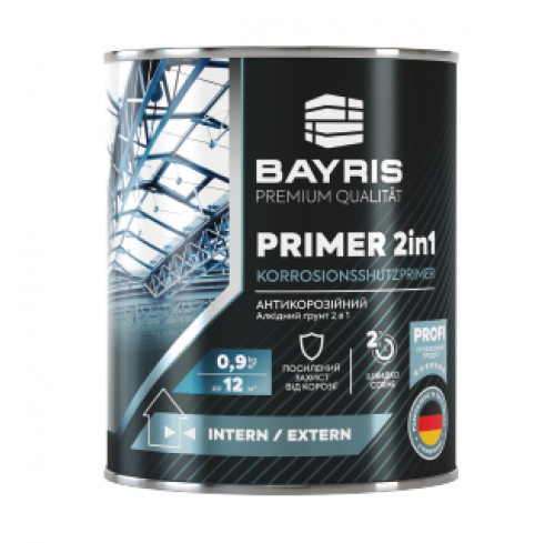 Грунт антикороз. PRIMER 2в1 BAYRIS 0.9 сірий