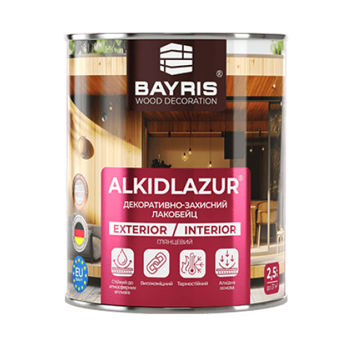 Лакобейц 0,75л. ALKIDLAZUR BAYRIS безбарвний