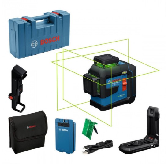 Нівелір лазерний GLL 80-33 G + кейс + акс.  BOSCH 0601065501
