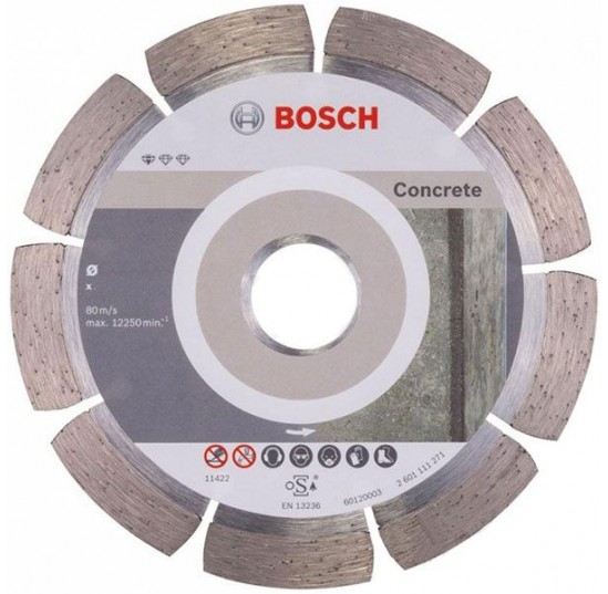 Круг алмазний відрізний 125*22,23мм Pf Concrete бетон Bosch 2608602197