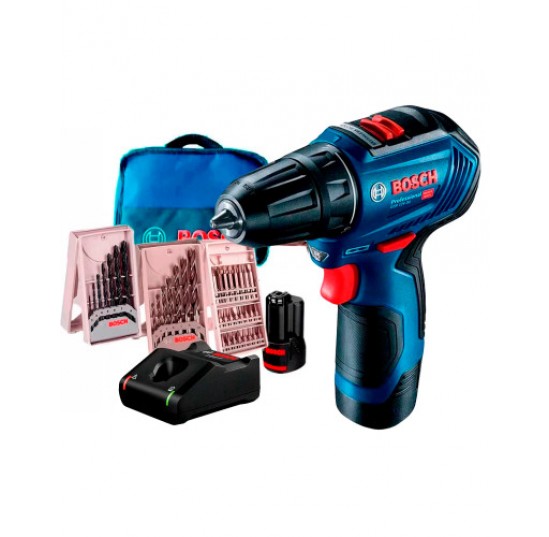 Шуруповерт акумуляторний GSR 12V-30 2х2,0 Аh + свердл Bosch 06019G9001