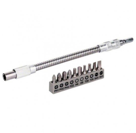 Подовжувач гнучкий 200мм + набір біт 10шт Bosch 2608522376