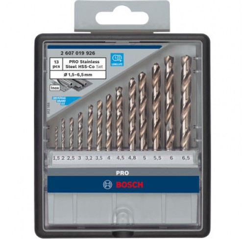 Набір свердел по металу кобальт HSS-Co Rob. Lin 1,5–6,5 мм 13шт Bosch 2607019926