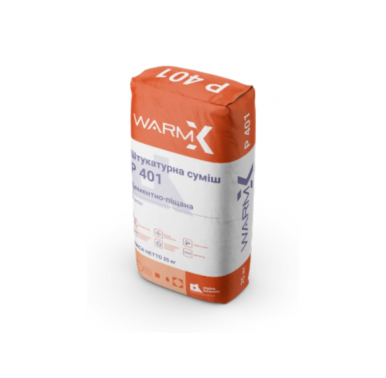 Вормікс X Р401 Plaster .25 кг(Цементно-піщана штукатурна суміш)
