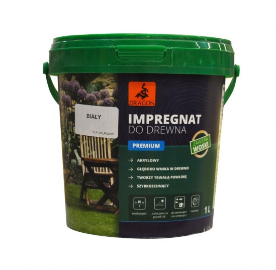 Імпрегнат для дерева Dragon Premium білий 1л