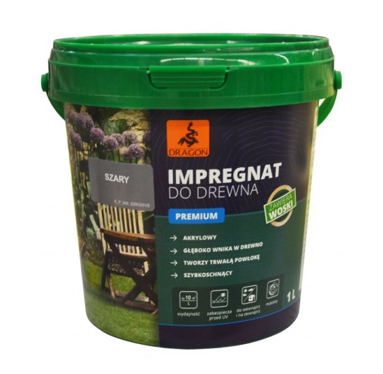 Імпрегнат для дерева Dragon Premium сірий 1л