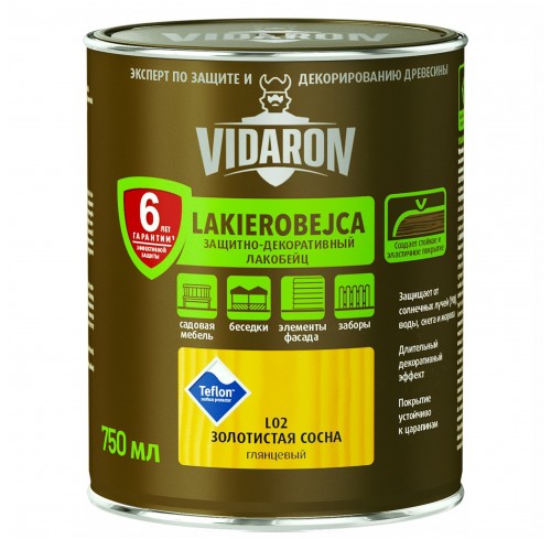 Лакобейц 0,75л. Vidaron 02 золота сосна