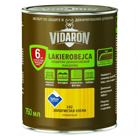 Лакобейц 0,75л. Vidaron 02 золота сосна