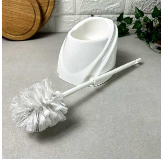 Комплект для туалету(стакан+щітка) Фала (білий)