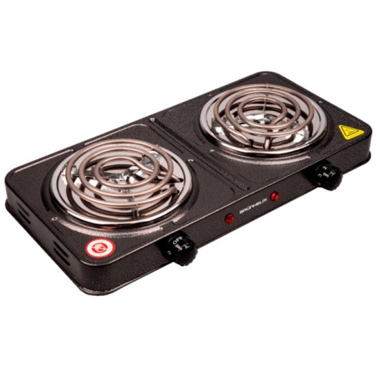 Електроплита спіральна GRUNHELM GHP-5613 2.0кВт подвійна, вузький тен (112732)