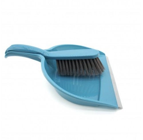 Віник з совком синій-сірий (2421)