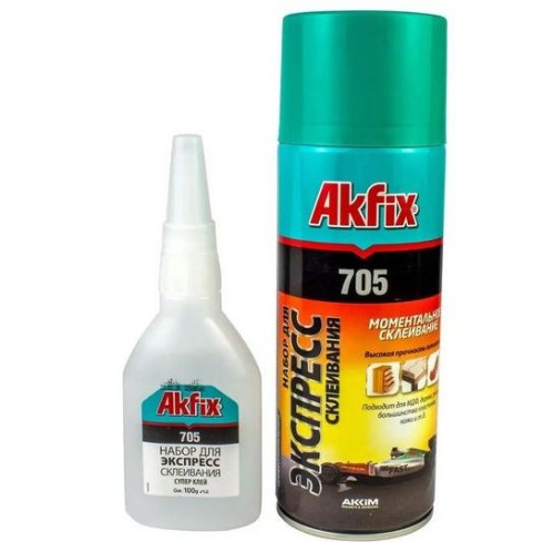 Клей двокомпонентний Akfix 400мл+100г 705 (GA065)