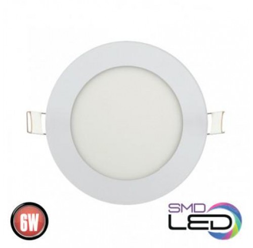 Світильник панель врізна кругла SMD LED 6W 4200K d-120мм 270Lm/2/40 (056-003-0006-030)