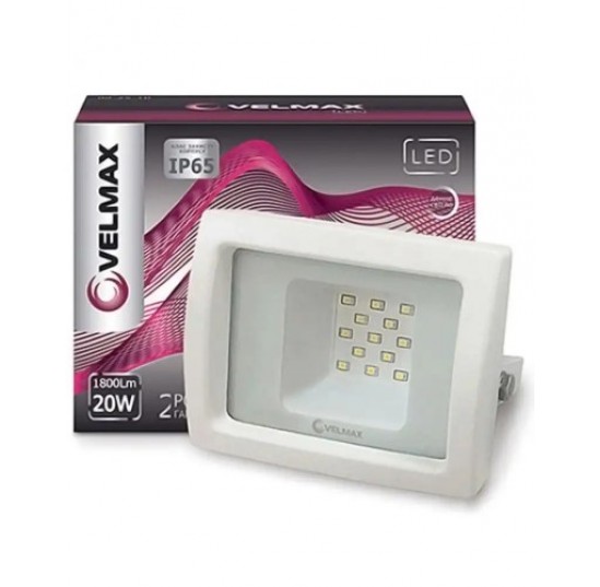 Прожектор LED Velmax 20W 6200K 1800Lm білий (00-25-22)