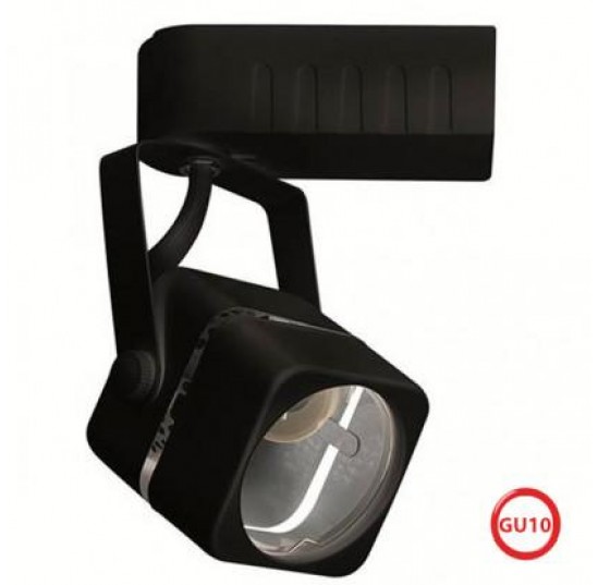 Світильник трековий MR16 GU10 220-240V чорний квадратний (115-002-0001-020)