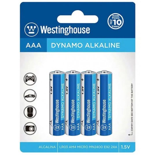 Батарейка лужна AAА/LR03 Westinghouse Dynamo Alkaline 2шт (LR03-BP2)