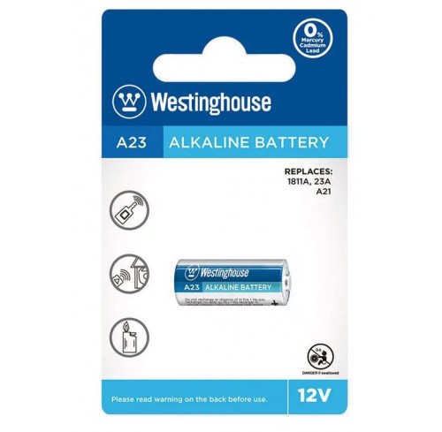 Батарейка лужна аварійна A23 12V Westinghouse Remote Control Alkaline 1шт блістер