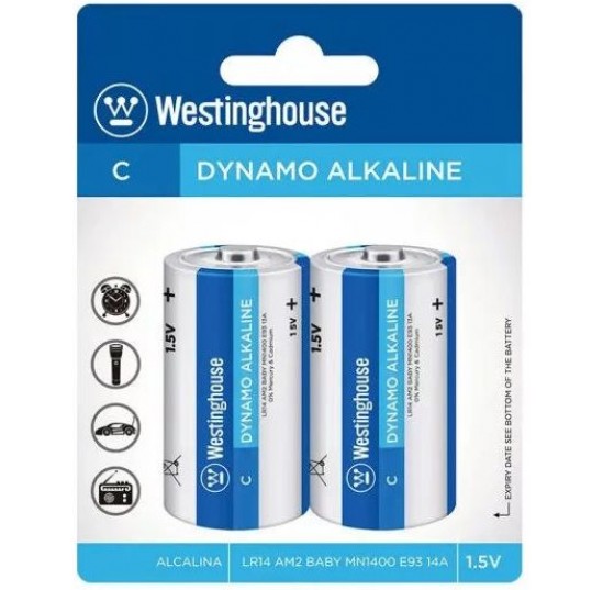 Батарейка лужна С/LR14 Westinghouse Dynamo Alkaline 2шт (LR14-BP2)