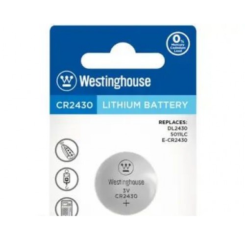 Батарейка літієва CR2430 Westinghouse Lithium таблетка 1шт