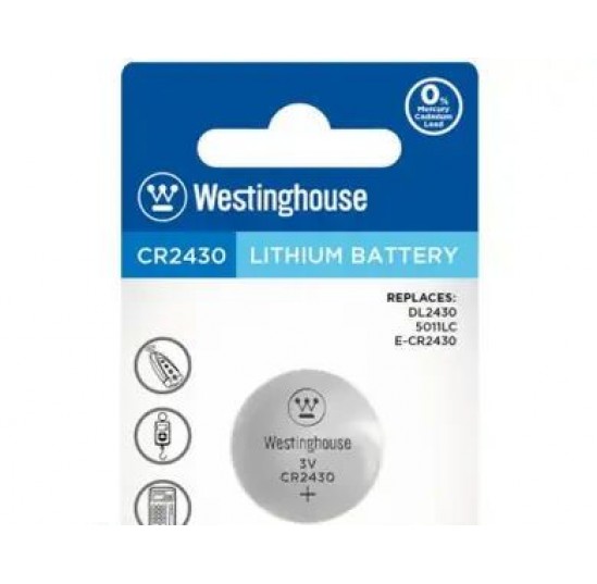 Батарейка літієва CR2430 Westinghouse Lithium таблетка 1шт