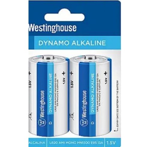Батарейка лужна D/LR20 Westinghouse Dynamo Alkaline 2шт