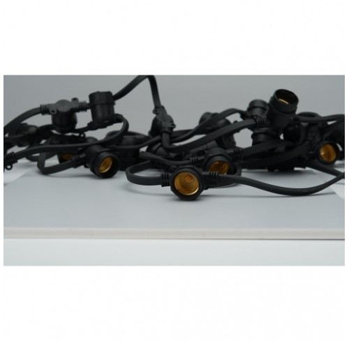 Гірлянда електрична CL50-13 230V E27*20 13M IP65 чорна