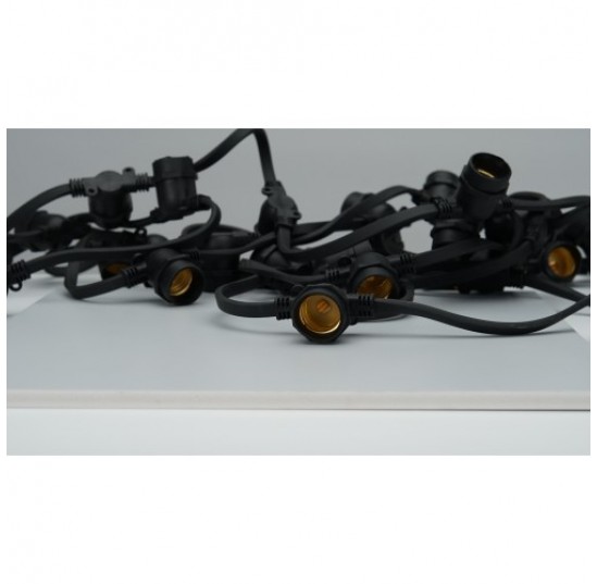Гірлянда електрична CL50-13 230V E27*20 13M IP65 чорна