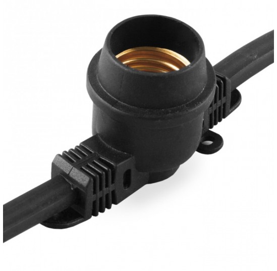 Гірлянда електрична CL50-8 230V E27*10 8M IP65 чорна