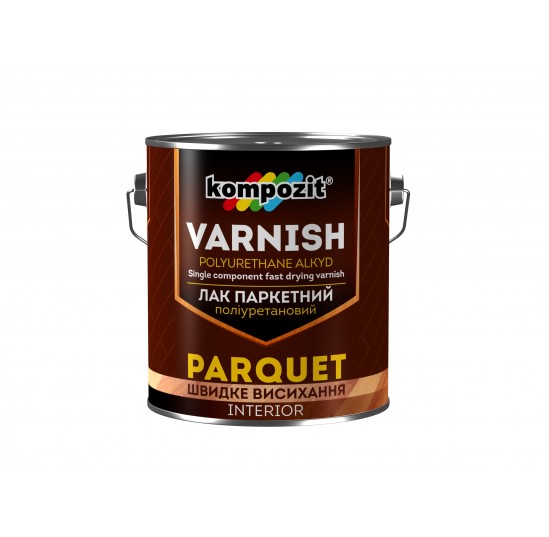 Лак паркетний поліуретановий блиск Композит 2,5 л