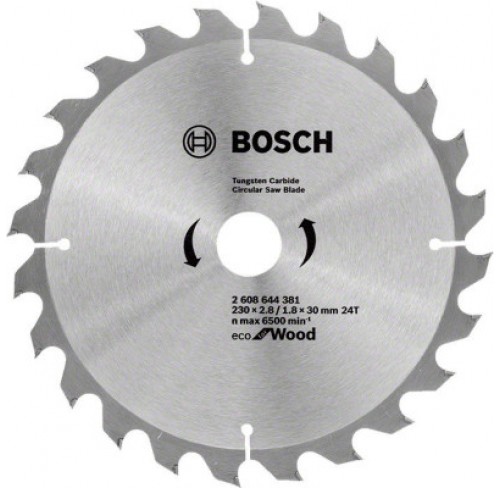 Пила дискова 230*30мм 24 зуб. Wood Eco Bosch (2608644381)