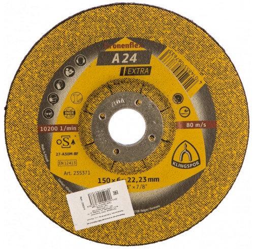 Круг зачисний 150*6*22,23мм A24 Extra Klingspor (235371)