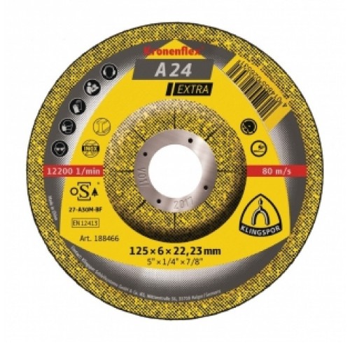 Круг зачисний 125*6*22,23мм A24 Extra Klingspor (188466)
