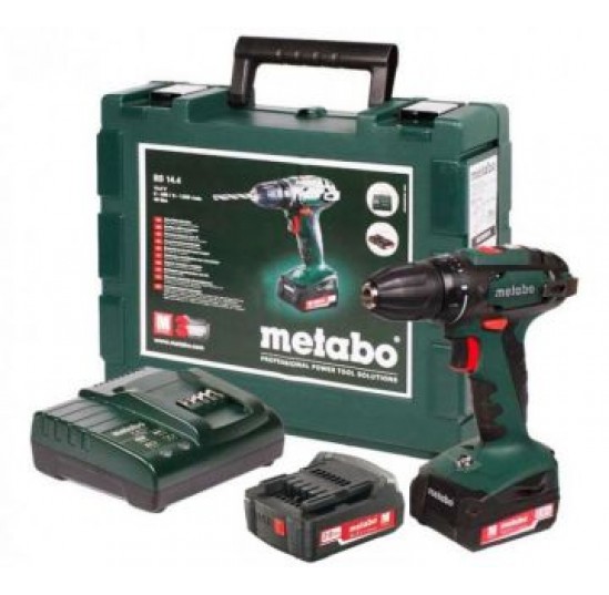 Шуруповерт акумуляторний BS 14.4В, 2*1,5Аг, 10мм Metabo (602206550)