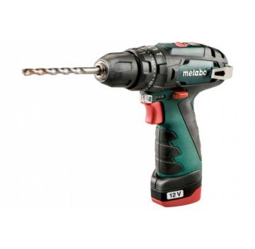 Шуруповерт акумуляторний 12В PowerMaxx BS 2*2Аг Metabo з ударом (600385500)