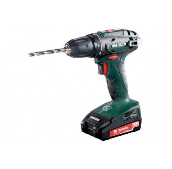 Шуруповерт акумуляторний BS 18, 2*1,5Аг, SC 30, кейс Metabo (602207550)