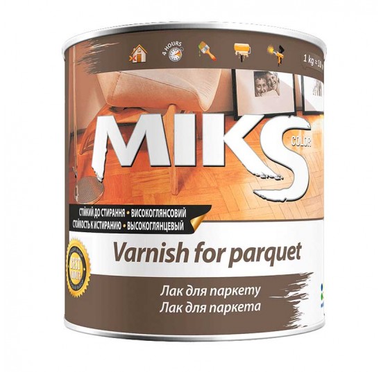 Лак паркетний уретановий Мікс 0,6кг глянц