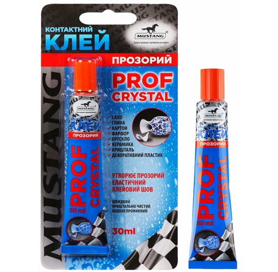 Клей контактний PROF CRYSTAL MUSTANG 30мл