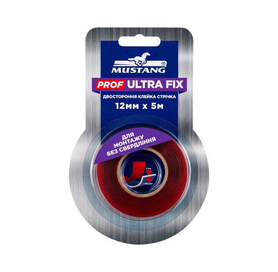 Стрічка двостороння PROF ULTRA FIX 12мм*5м MUSTANG