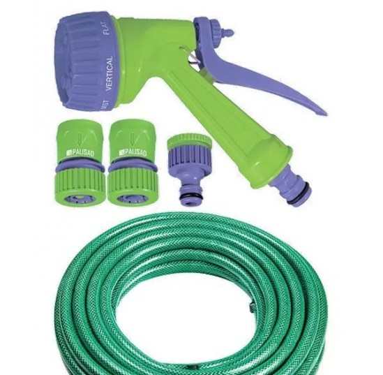 Набір поливальний шланг 3\4 25м, 7 реж. пістолет, з'єднувач адаптер Pallisad (67423)